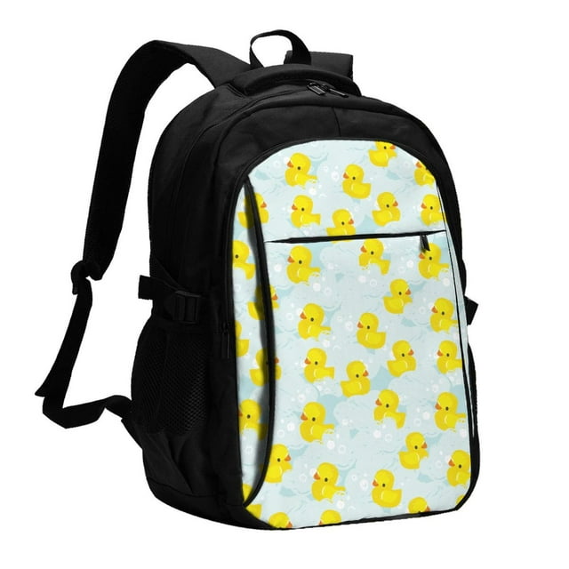 Bingfone Sac à Dos en Caoutchouc Mignon pour USB, Sac à Dos Multi-Compartiments pour Ordinateur, Adapté pour Voyage, Affaires, Loisirs, Unisexe