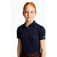 thumbnail image 6 of French Toast Little Girls’ "Gem Cuffs" S/S Knit Polo (Sizes 4 - 6X) Color: navy Size: 7/8, 6 of 6