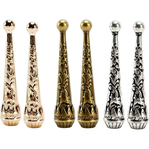 6Pcs Bolo Tie Tips Replacement End Caps for Men Antique Gold Antique Bronze Silver