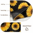 thumbnail image 5 of Yellow Sunflowers Large Area Rugs 8x10 ft Black Background Abstract Vintage Floral Washable Rug Non Slip Indoor Carpet Absorbent Floor Mat for Living Room Bedroom Dining Room, 5 of 9