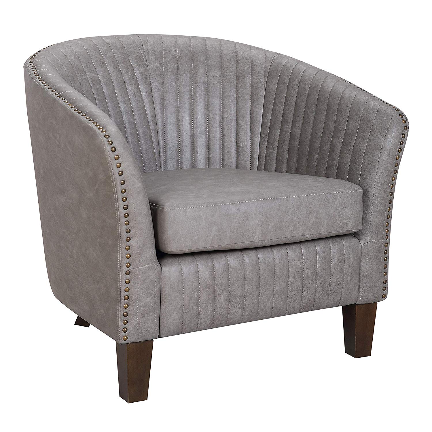 grey jumbo cord tub chair