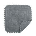 thumbnail image 3 of DII Square Gray Cotton Bath Rug, 24" x 24", Soft & Reversible, 3 of 3