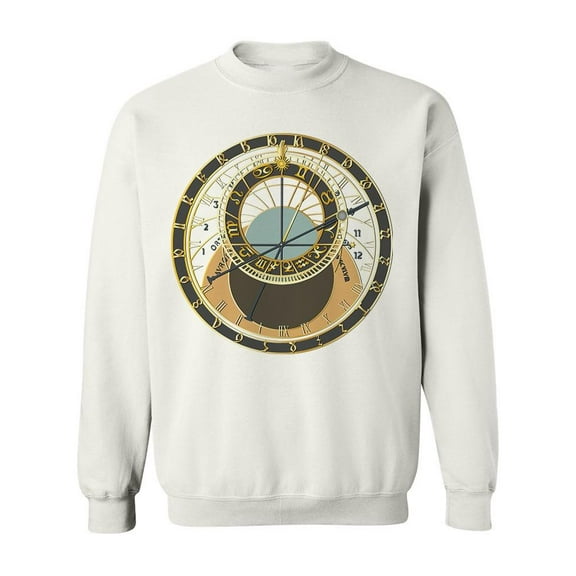 Zodiac Sign Clock Sweatshirt Men -Image by Shutterstock, Male 4X-Large