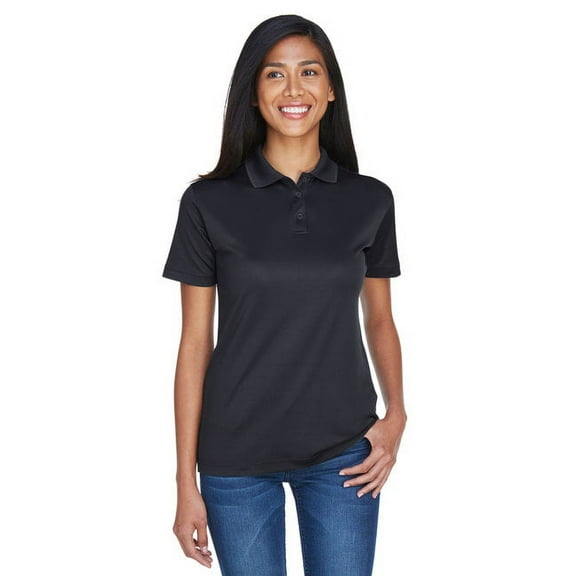 UltraClub 8404 Ladies Cool & Dry Sport Polo Black XX-Large