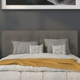 thumbnail image 4 of BizChair Button Tufted Upholstered Queen Size Headboard in Gray Vinyl, 4 of 12