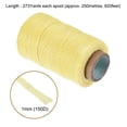 thumbnail image 2 of Uxcell Leather Sewing Thread 273 Yards 150D Waxed Cord Lemon Yellow, 2 of 5