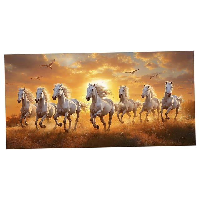 Retrato de caballo, pintura, arte de pared, sin marco, decorativo, creativo, animales, arte, impresión estilo I 40X20CM