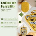 thumbnail image 2 of Howayme Ribbed Cotton Pot Holders 2-Pack Set, Sunflower Printed, Heat Resistant Soft Silicone Pot Holders for Kitchen, Non-Slip Hot Pads with Hanging Loop for Housewarming Gift, 7"x9", 2 of 5