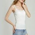 thumbnail image 2 of Nituyy Camisole with Built in Shelf BRA Adjustable Spaghetti Strap Tank Top Slim Fit Tops, 2 of 5
