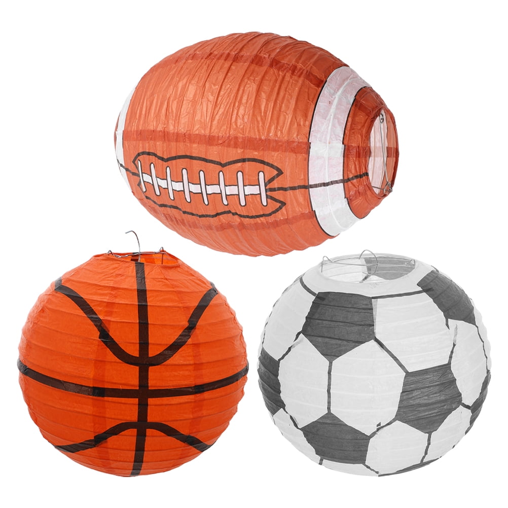 8-Pack Soccer Ball Paper Lanterns - 8 Inch Football Party Decorations