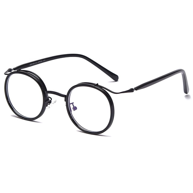 SUTENGDA Monture de Lunettes Rondes Vintage en Métal Lunettes de Lecture Monture de Lunettes Rondes Unisexe