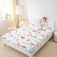 thumbnail image 3 of Erosebridal Colorful Bow Queen Sheet Sets, Cute Jellyfish Shark Bed Set, 4 Pieces, 3 of 5