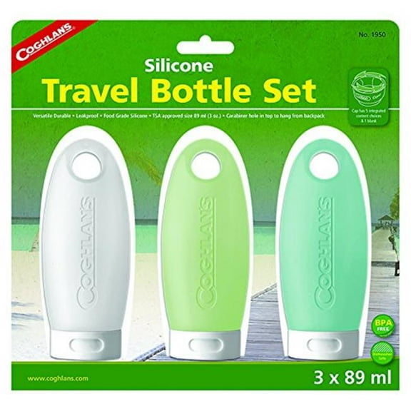 Coghlans 1950 Silicone Travel Bottles, Pack of 3