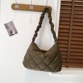 thumbnail image 4 of 3034 Bolso algodón gran capacidad bolso rombo bolso nube bolso bandolera bolso plisado-PZ20231009006534 marrón oscuro, 4 of 9