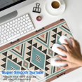thumbnail image 4 of Long Mouse Pads for Desk,Brown Triangular Geometric Pattern Desk Mats on Top Of Desks, Desk Mouse Pad Extra Large with 3mm Non-Slip Base and Stitched Edge for Gaming,Office,Work,Home 35.4"x15.7", 4 of 6