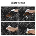 thumbnail image 6 of YFYANG Round Fitted Table Cloth, Waterproof Black Butterfly Line Texture Pattern Polyester Table Cover, Indoor Outdoor Decorative Tablecloths with Elastic Edge, 6 of 7