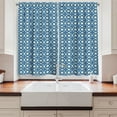 thumbnail image 2 of Ambesonne Yellow and Blue Kitchen Curtains, Portuguese Tile Art, 55"x45", Navy Blue Yellow, 2 of 3