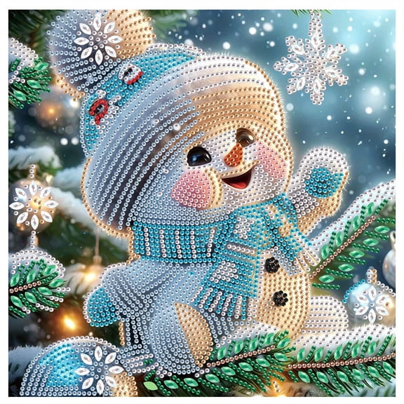 5D DIY diamond art painting kit, squirrel Christmas special shape diamond canvas, namely can decompress and relax and can be used for home wall decoration
