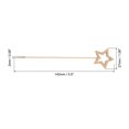 thumbnail image 2 of Bamboo Cocktail Toothpicks Hollow Star Shaped Drink Pick Skewer 100Pack, Gold, 2 of 7
