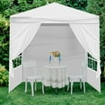 thumbnail image 4 of Riwcyla 6.5'x6.5' Compact Outdoor Canopy Tent, Waterproof 90G PE Fabric with Removable Sidewalls & Windows for Small Spaces, 4 of 7