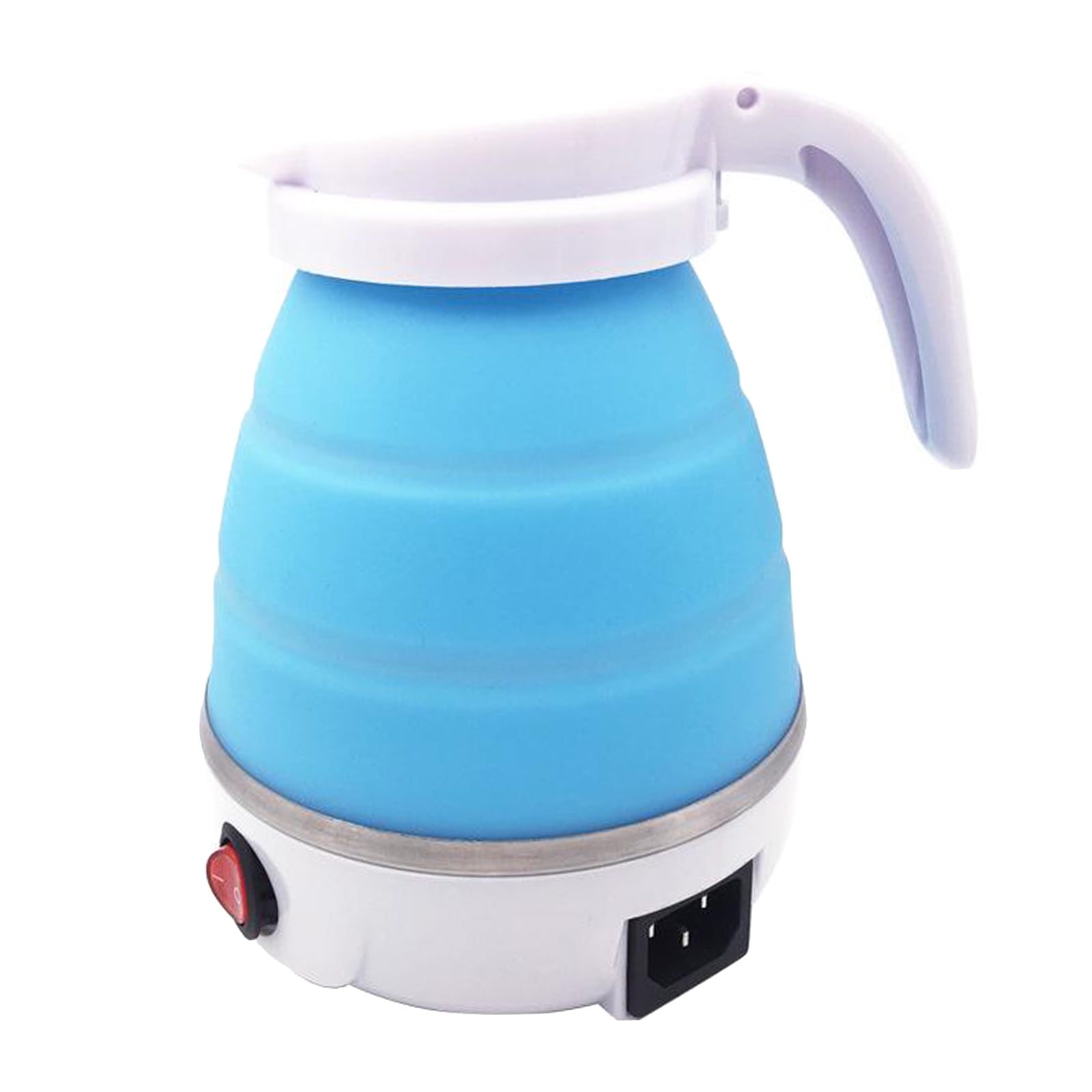 Ultrathin Upgraded Food Grade Silicone Travel Foldable Electric Kettle Boil  Dry Protection Portable with Dual Voltage and Separable Power Cord,555ML  110-220V US Plug EU Plug UK Plug