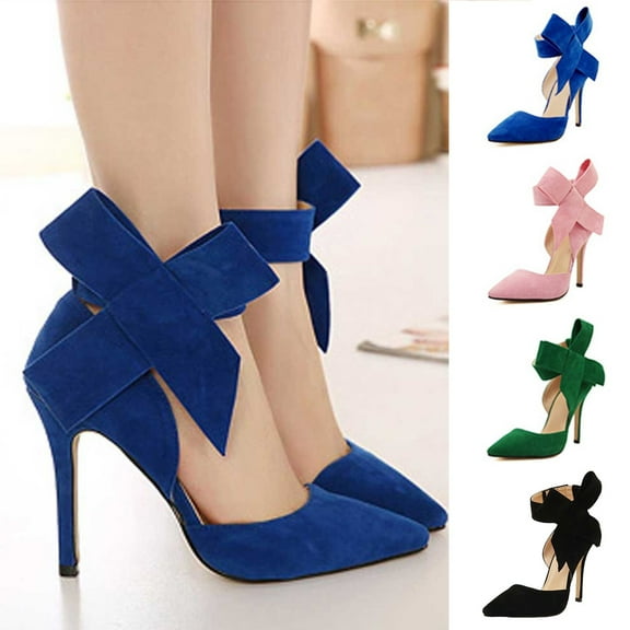 Jacenvly 2024 New Women's Shoes Summer Stilettos Super High Heels Exquisite Casual Roman Style Flock Bowknot Strap Sandals Black Sandals for Women