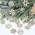 thumbnail image 4 of 50PC White Glitter Plastic Snowflakes - Various Patterns for Christmas Tree/Wreath, Indoor Outdoor Winter Holiday Decoration, 4 of 4