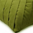 thumbnail image 2 of The HomeCentric Euro Pillows Decorative Green Euro Size Pillow Covers Pack of 2 26x26 inch (65x65 cm) Suede European Pillow Shams Solid Color Pintucks Textured Striped - Green No Limits No Lines, 2 of 3