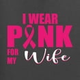 thumbnail image 2 of Wild Bobby, I Wear Pink For My Wife, Breast Cancer Awareness, Front and Back Women Graphic Tees, Charcoal, XX-Large, 2 of 4