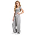 thumbnail image 4 of XIYON Girls Clothes Short Sleeve T Shirt Top and Wide Leg Pants 2 Piece Outfit Set Fall Clothing Sets, 4 of 9