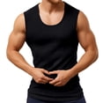 thumbnail image 4 of Bcfgryg Men's Sleeveless Wide Shoulder Tank Top For Summer Fitness Sports And Casual Wear Mens Casual Vest Black XXXXL, 4 of 4