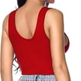 thumbnail image 4 of Lindreshi One Piece Swimsuits for Women Women's Summer Clothes Sleeveless Round Neck Slimming Belly Covering Rib Sleeveless Vest Buttoned Swimsuit, 4 of 8