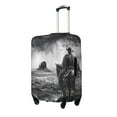 thumbnail image 2 of Haiem 60s Black White Western Cowboy Luggage Cover Printed Suitcase Covers for Luggage Elastic Washable Suitcase Protector Fits 18-32 Inch Luggage-X-Large, 2 of 8