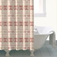 thumbnail image 4 of Pink Geometric Striped Pattern Shower Curtain 72"x84" ,Bathroom Decorative Shower Curtains Set with 12 Hooks,Modern Waterproof Washable Shower Curtain, 4 of 6