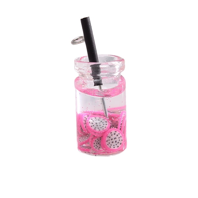 Wosthever Llavero Multiusos Encantos Llavero Colgante Fresa Mujer Suministros Multifuncional Llavero Rosa Red11 * 14mm Artesanía pitaya10*18mm Wosthever HA061535-12