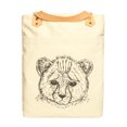 thumbnail image 1 of Unisex Bear Print 100% Cotton Canvas Leather Straps Laptop Backpack WAS_34, 1 of 1