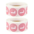 thumbnail image 5 of 2 Roll Clothing Size Stickers Cool Waterproof Labels Circle Apparel Round Baby Pink, 5 of 8