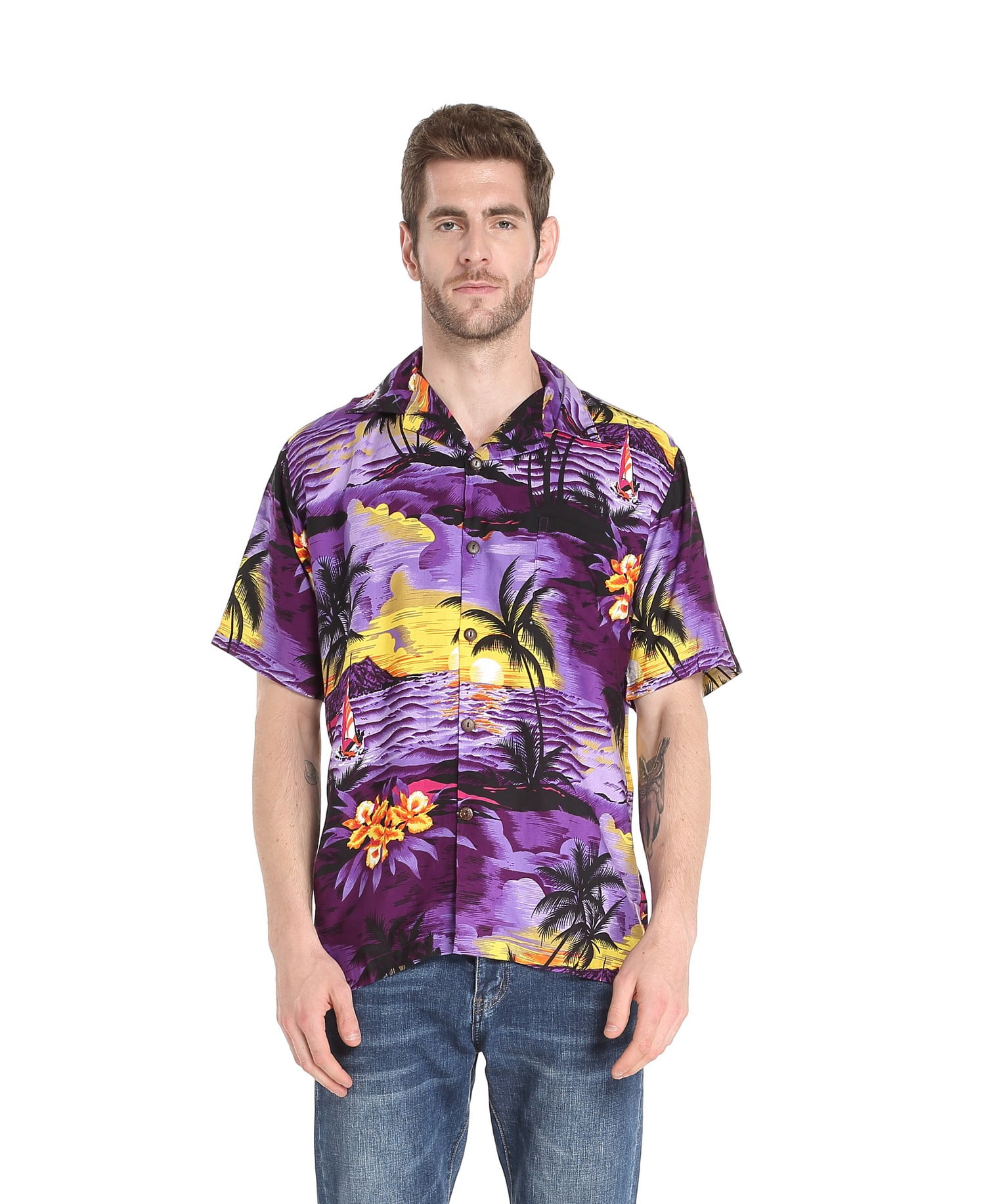 Hawaii Hangover - Men's Hawaiian Shirt Aloha Shirt - Walmart.com ...