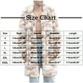 thumbnail image 3 of ZQUUVOU Men's Winter Faux Fur Jacket Striped Pattern Lapel Collar Streetwear Fashion Warm Plush Windproof Coat Khaki, 3 of 9