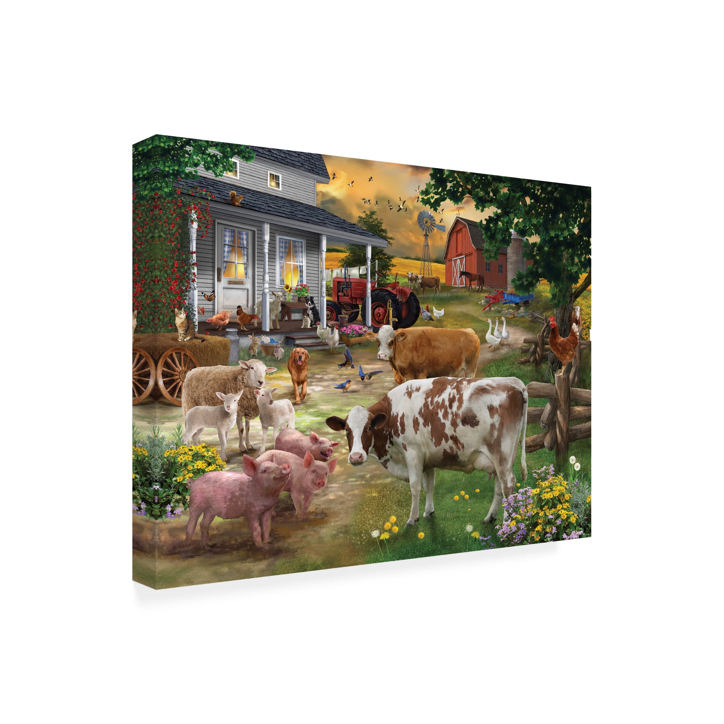 Bigelow Illustrations 'Farm Friends' Canvas Art