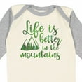 thumbnail image 4 of Inktastic Life's Better Mountains Girls Long Sleeve Baby Bodysuit, 4 of 5