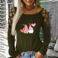 thumbnail image 2 of Blusa de manga larga con estampado de día de San Valentín y hombros descubiertos para mujer Fridja  hkj1110, 2 of 7