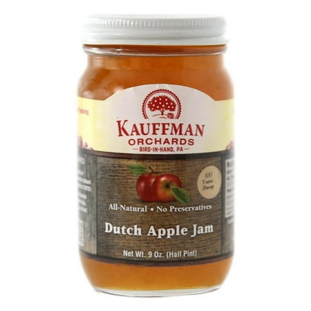 Kauffman Orchards Dutch Apple Jam, All Natural, No Preservatives, 9 Oz. Pack of 1