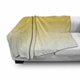 thumbnail image 3 of Ombre Soft Flannel Fleece Throw Blanket, Summer Love on the Beach Theme Inspired for Yellow Lovers Modern Ombre Art Design, Cozy Plush for Indoor and Outdoor Use, 70" x 90", Pale Yellow, by Ambesonne, 3 of 6
