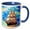 Blue/White, variant on 3drose, Tall Ship Digital Art. Merchant Sail Ship at Sea in Good Weather, 11oz Mug