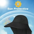 thumbnail image 4 of Loritta Outdoor Sun Hats for Women, Wide Brim UPF Protection Summer Garden Fishing Hat with Neck Flap, Dark, 4 of 6