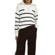 thumbnail image 2 of TRKIYQC Suéter de Punto Suelto de Otoño para Mujer, Suéter Casual de Manga Larga con Media Cremallera y Solapa con Estampado de Rayas TRKIYQC  moda, 2 of 10
