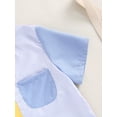 thumbnail image 5 of Kids Boys Summer Clothes Contrast Color Short Sleeve Turn-Down Collar Shirts Tops and Solid Color Shorts 2Pcs Suit, 5 of 8