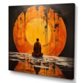 thumbnail image 2 of Designart "Simplicity Orange Buddhism Guru I" Spiritual Canvas Wall Art, 2 of 5