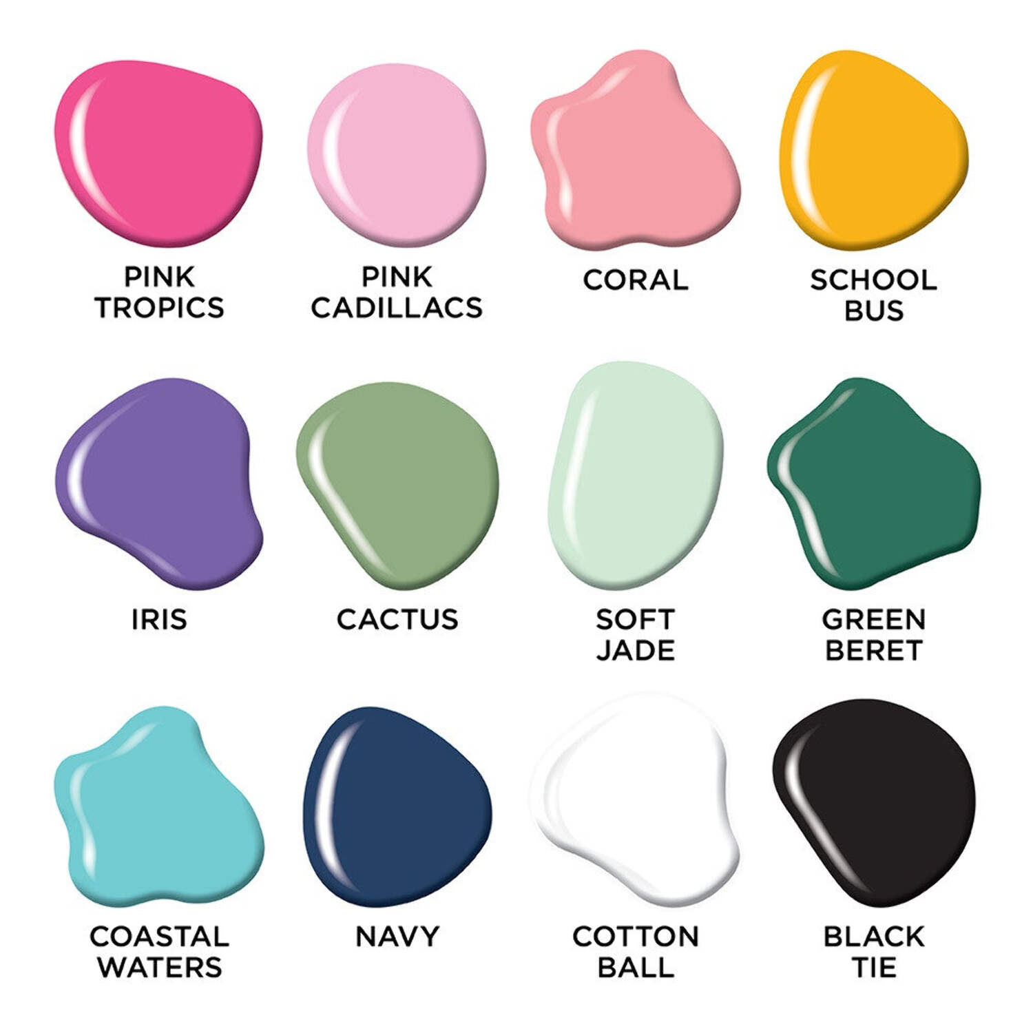 DecoArt Modern Floral Acrylic Paint Set – 12-Color Multi-Surface Kit